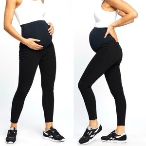 NWT Spanx Mama Maternity Jean-ish™ Ankle Leggings Black Comfy Stylish size L
